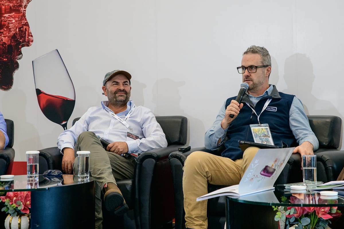 Regenerative viticulture panel at Vinexpo Asia 2026 in Hong Kong, with growers from Mendoza, McLaren Vale and Marlborough
