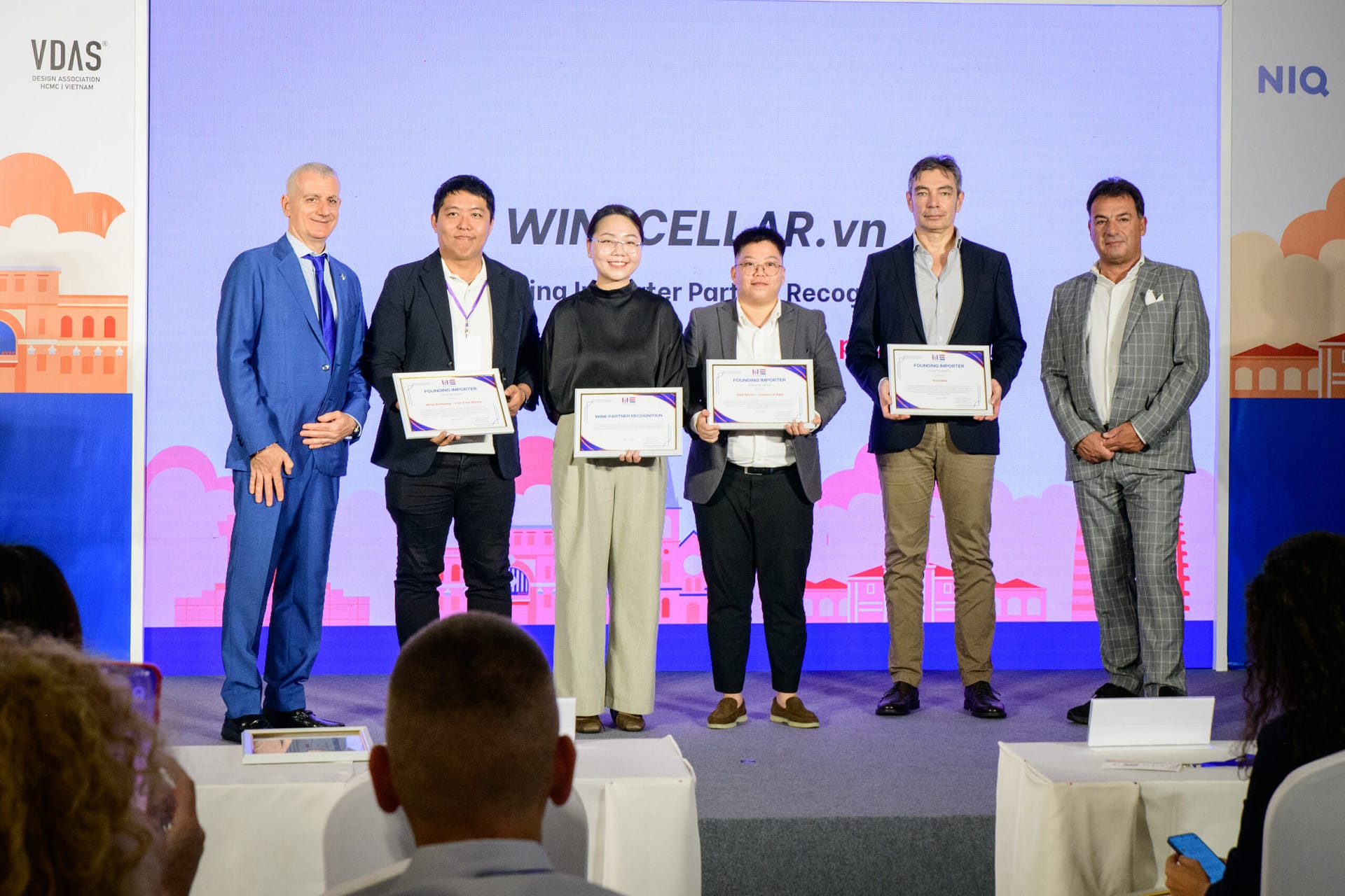 Wine service for attendees at a tasting session during Wines Experience Ho Chi Minh City 2026